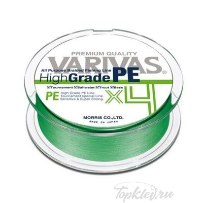 Шнур плетеный Varivas PE 4 High Grade PE X4 150 m Green #2 30 LB 13.6кг