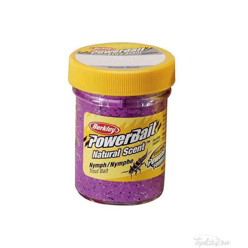 Паста форелевая Berkley PowerBait NATURAL SCENT Glitter TROUT BAIT 50gr Nymph Glitter