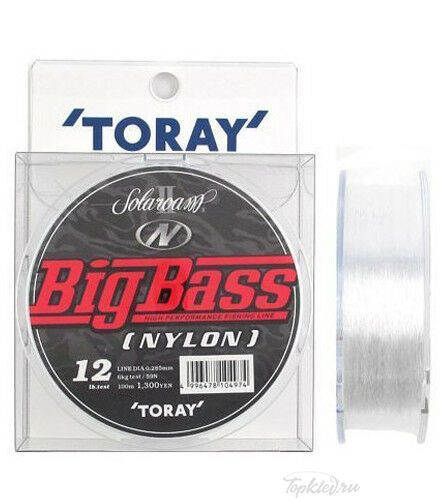 Леска нейлоновая Toray - BIG BASS N 100m 20Lb