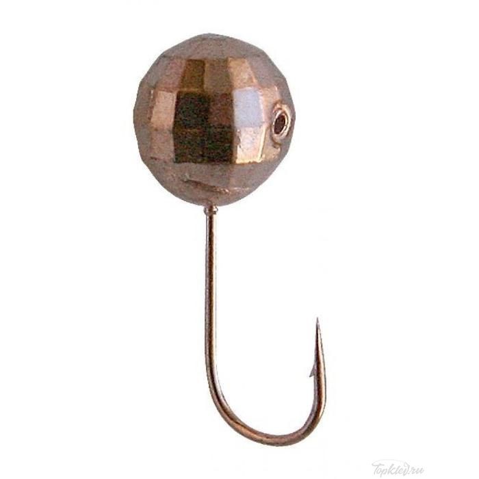 Мормышка вольфрамовая Dixxon-Rus Шар с отверстием фигурный d6, медь (10шт)