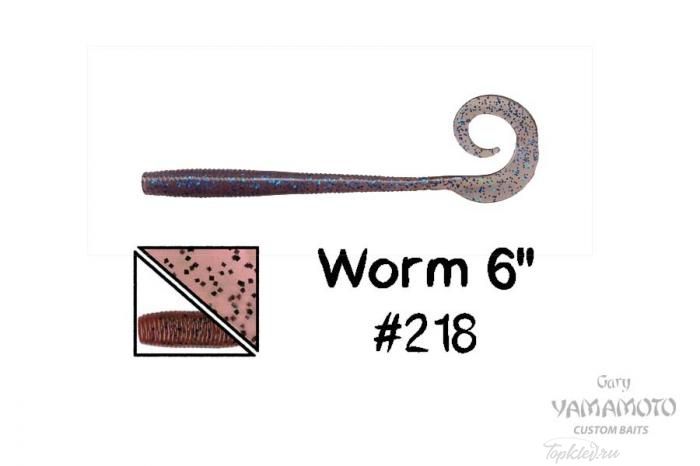 Приманка Gary Yamamoto Worm 6" #218