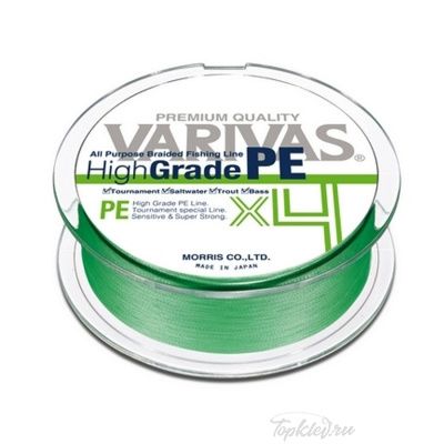 Шнур плетеный Varivas PE 4 High Grade PE X4 150 m Green #1.0 18 LB 6кг