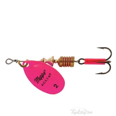 Блесна вращающаяся Mepps "Aglia Fluo Rouge" №2 (4,5г) на подложке 1 шт.