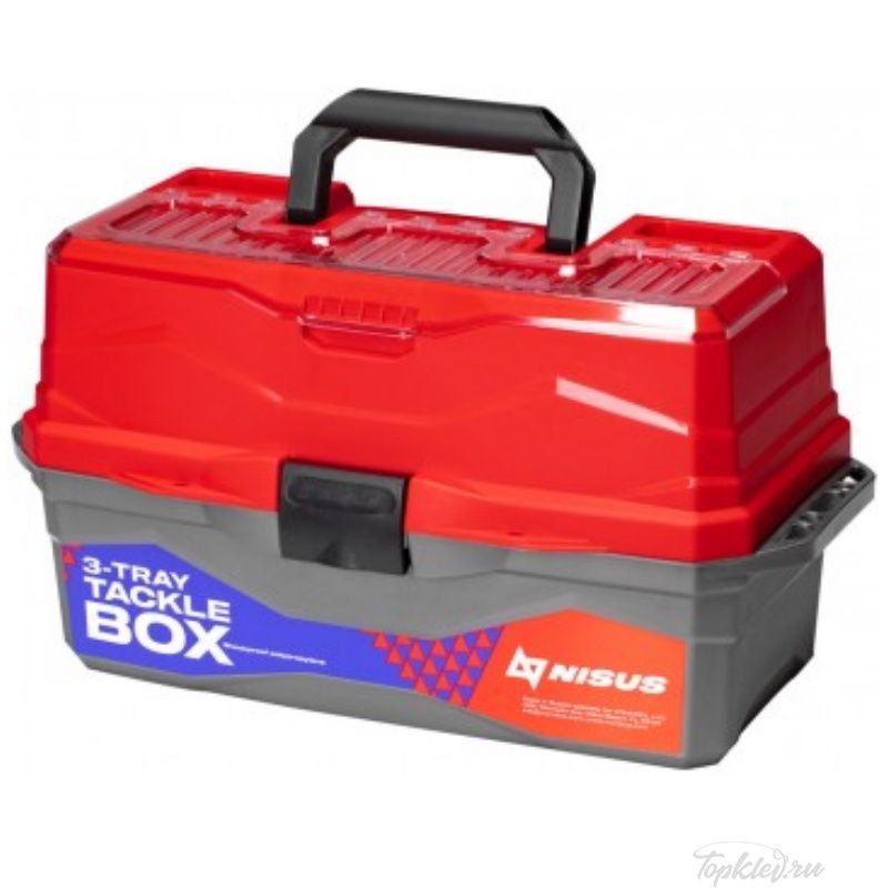 Ящик для снастей Nisus Tackle Box трехполочный красный