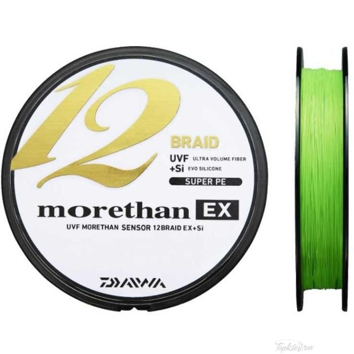 Шнур плетёный PE Daiwa - MORETHAN UVF+SI 12EX #0.8 200m GREEN 16Lb
