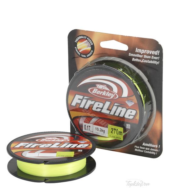 Шнур плетеный Berkley FireLine 110m Flame Green 0.25mm 17.5kg