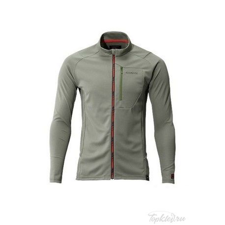 Футболка Shimano MS Full Zip Shirt (long sleeve) SH-001N серый/хаки XL