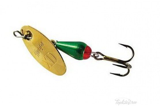 Блесна вращающаяся Mepps "XD Platium OR/VERT" блистер №1