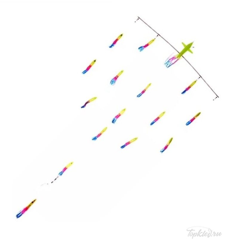 Оснастка Higashi 36 Right Direction Flock fish 6 Squid 540гр #Rainbow