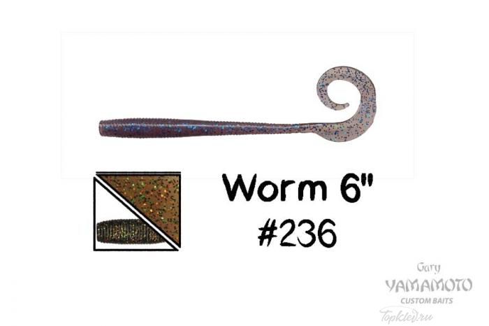 Приманка Gary Yamamoto Worm 6" #236