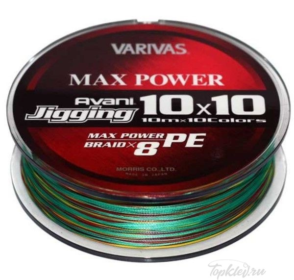 Шнур плетёный Varivas PE 8 Avani Jigging 10x10 MAX POWER PE X8 200m #1 20.2LB 9.1кг