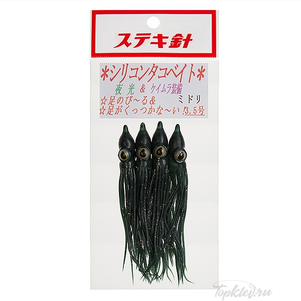 Приманка силиконовая Yamai Silikon Takobaite 3.5 #Deep Green (4 шт) Приманка силиконовая Yamai Silikon Takobaite 3.5 #Deep Green (4 шт)