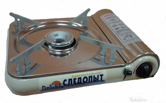 Плита газовая Следопыт "DeluxE", настольная (с подогревом) нержавеющая сталь Плита газовая Следопыт "DeluxE", настольная (с подогревом) нержавеющая сталь