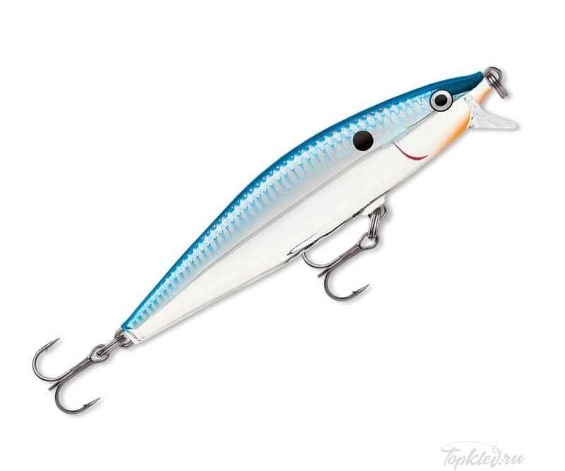 Воблер Rapala Flat Rap 08 /SB /плавающий/ 0,9-1,8м, 8см, 7гр