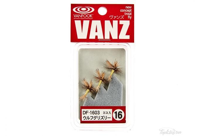 Набор Vanfook Dry Fly 1603 wolf grizzly