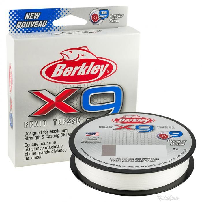 Шнур плетеный Berkley X9 Braid Crystal 150m 0.43mm 45,3kg