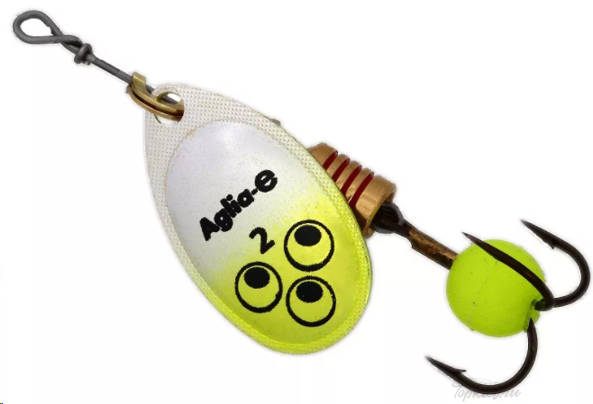 Блесна вращающаяся Mepps "Aglia E" №2 Chartreuse Bright на подложке 1 шт.