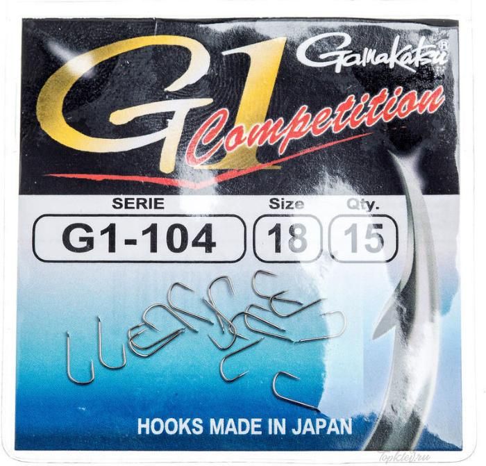 Крючок Gamakatsu G-1 Competition G1-104 №18 (15шт.)
