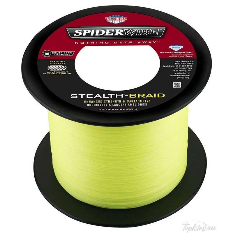 Шнур плетеный Spiderwire Stealth Yellow 1820m 0,12mm 7.1kg