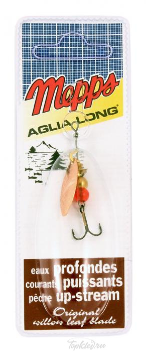 Блесна вращающаяся Mepps "Aglia Longue CU" блистер №0 (2,5г)