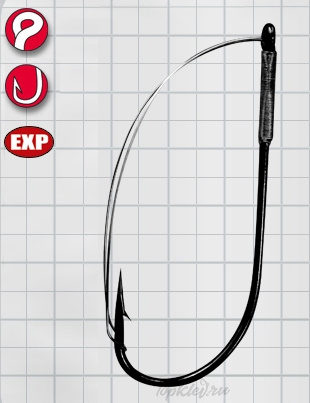 Крючок Gamakatsu Worm Wireguard BRZ №1 (4шт.)