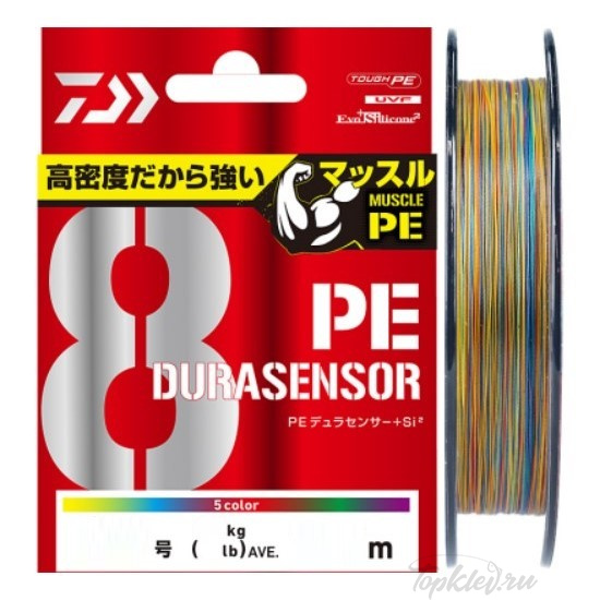 Шнур плетёный Daiwa UVF Dura Sensor X8 +Si2 #0.8 (200м, 6.8кг, 0.148мм) #5Color