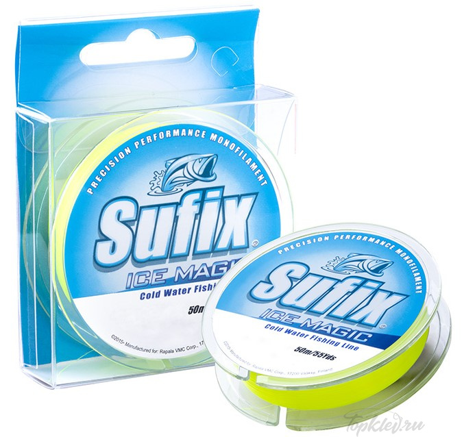 Леска зимняя Sufix Ice Magic 50 м желтая 0,300 мм 7,7 кг