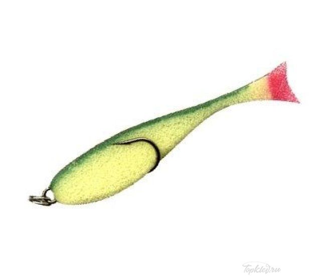 Поролоновая рыбка Контакт (двойник),8 см желто-зелен (1упак*5шт)