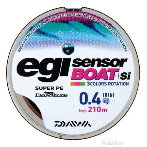 Шнур плетёный PE Daiwa - EGI SENSOR BOAT+Si 210m #0.6