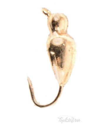 Мормышка вольфрамовая Dixxon-Rus Клоп + шар с ушком M, золото (10шт)