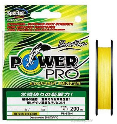 Шнур плетёный Power Pro Япония - PL-520H YE 200м #2.25 желтый 14,5кг
