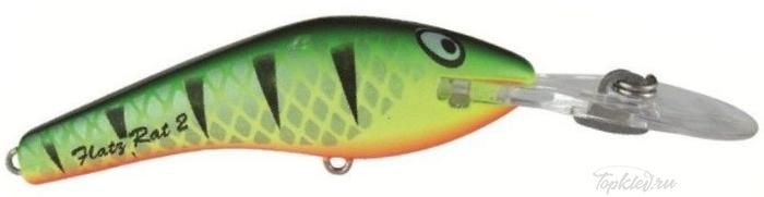 Воблер Gillies KILLALURE FLATZ RAT 2 +10 / K3BBD27 Green/Orange