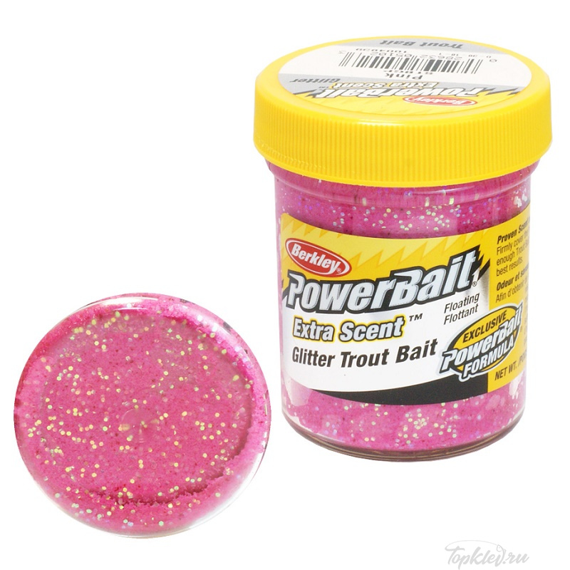 Паста форелевая Berkley PowerBait Select Glitter Trout Bait Pink 50gr