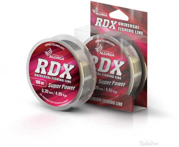 Леска Allvega RDX 0.20мм (100м) (4,89кг) (прозрачная)