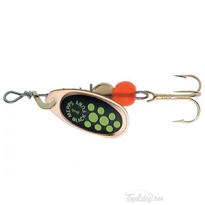 Блесна вращающаяся Mepps "Black Fury CHART CU" №1 (3,5г) на подложке 1 шт.