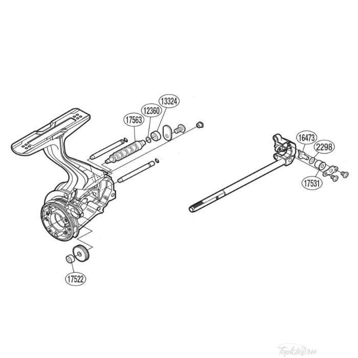 Запасная часть для катушки Shimano Oscillation Set набор для бесконечного винта (PK0348)