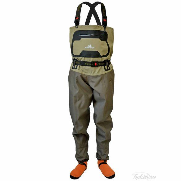 Вейдерсы мужские Nordman Energy 5L из мембраны, с неопреновым носком (оливковый) р.M (40/41)