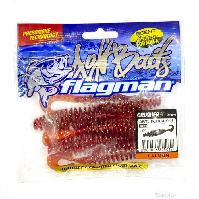 Мягкая приманка Flagman Crusher 4" ruby 5pc salmon