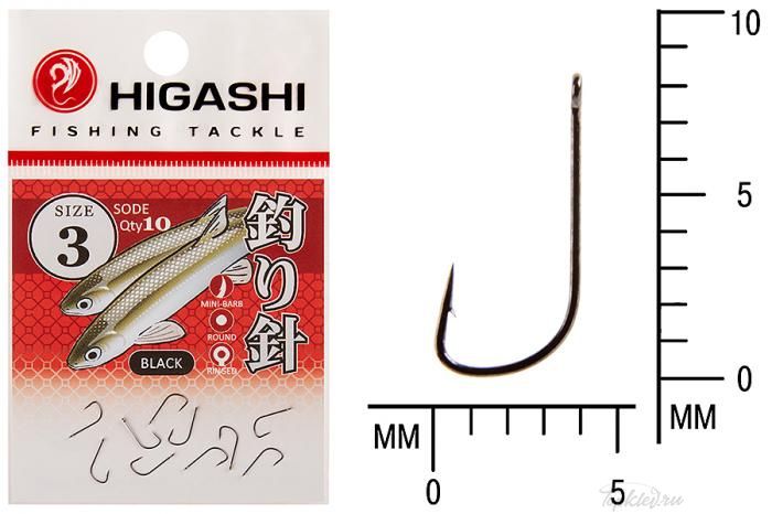 Крючок Higashi Sode ringed #3 Black
