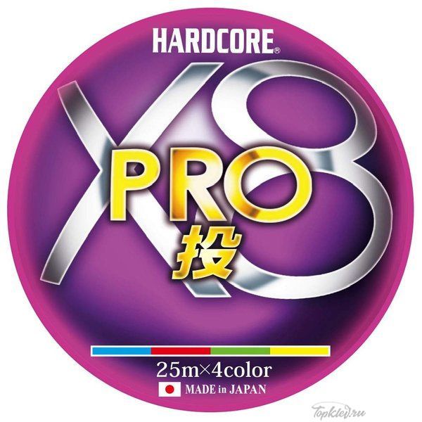 Шнур плетеный Duel PE HARDCORE X8 PRO 200m #1.5 4COLOR 13.5Kg (0.21mm)