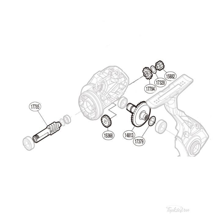 Запасная часть для катушки Shimano Gear Set набор шестеренок гл.пары (PK0391)