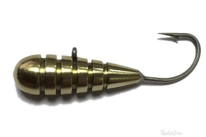 Мормышка Higashi JIG-BULLET Fluted 21гр #Gold