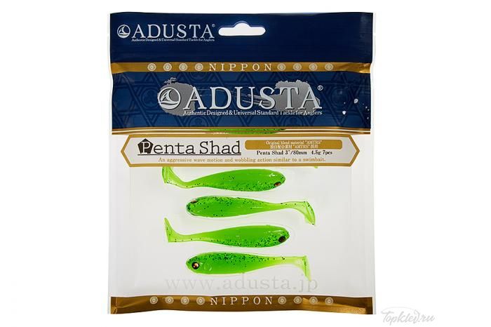 Приманка Adusta Penta shad 2" #114 Green Chart Seed Shiner
