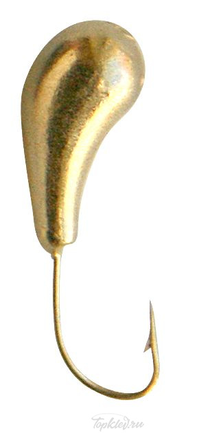 Мормышка вольфрамовая Dixxon-Rus Чесночинка с отверстием d3, золото (10шт)