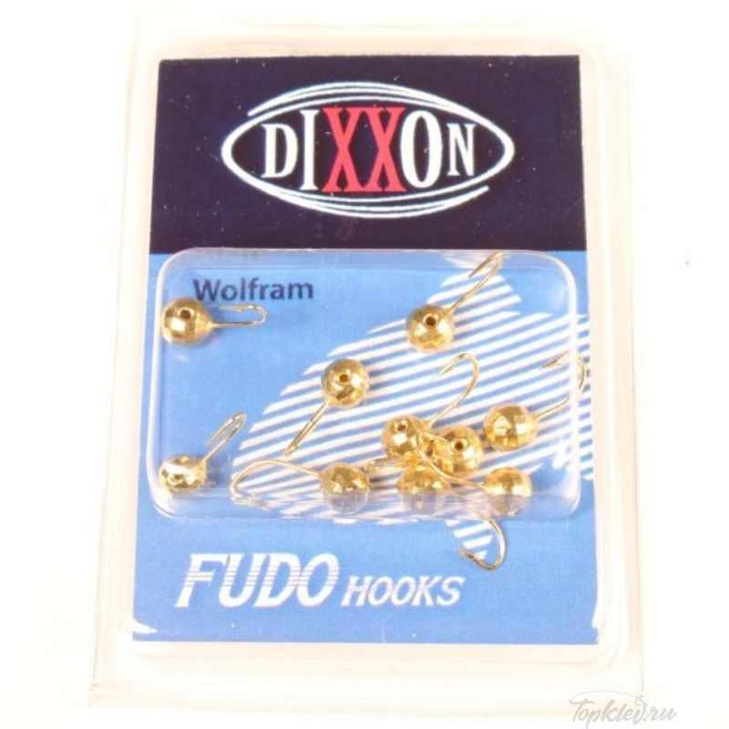 Мормышка вольфрамовая Dixxon-Rus Шар с отверстием фигурный d6,0, золото (10 шт)