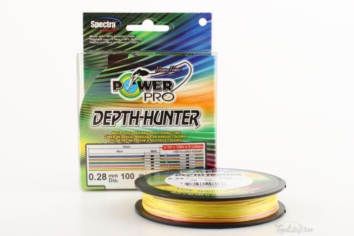 Шнур плетёный Power Pro Depth Hunter 100m 0,19mm 13kg multicolor