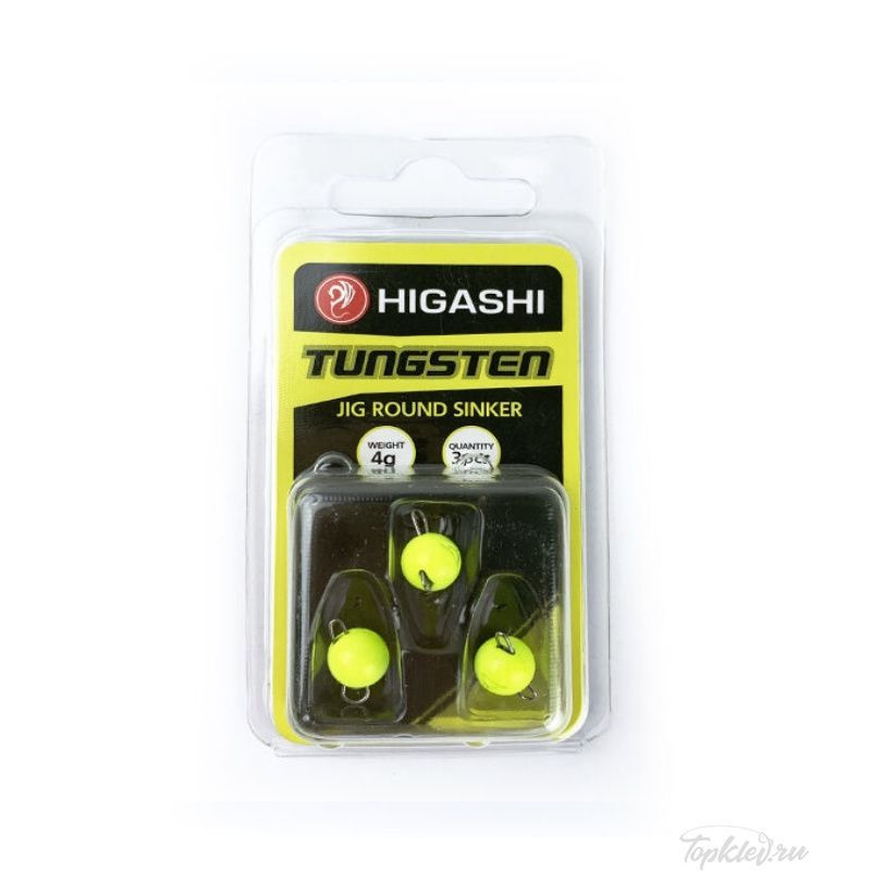 Грузила Higashi Jig Tungsten sinker R Fluo Yellow #4гр (set-3pcs) Грузила Higashi Jig Tungsten sinker R Fluo Yellow #4гр (set-3pcs)