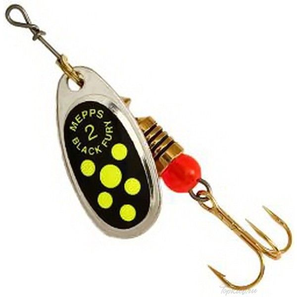 Блесна вращающаяся Mepps Black Fury 2, Silver/Chartreuse ( уп.5шт.)