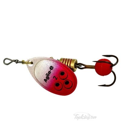 Блесна вращающаяся Mepps "Aglia E" №2 Red Bright на подложке 1 шт.