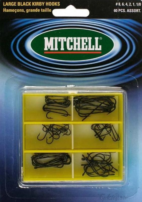 Набор одинарных крючков Mitchell № 4